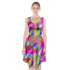 Multicolored Party Geo Design Print Racerback Midi Dress