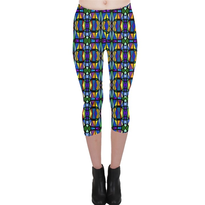 ABSTRACT-S-1 Capri Leggings 