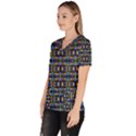 ABSTRACT-S-1 Women s V-Neck Scrub Top View2