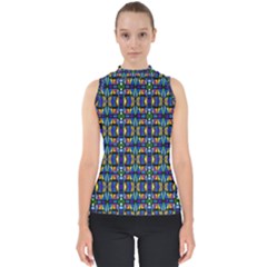 Abstract-s-1 Mock Neck Shell Top by ArtworkByPatrick