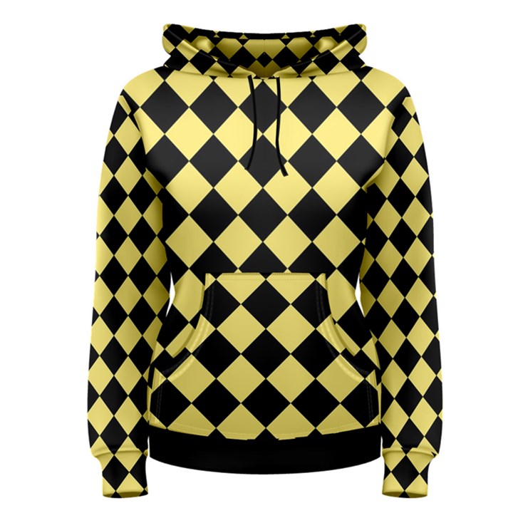 Block Fiesta - Blonde Yellow & Black Women s Pullover Hoodie