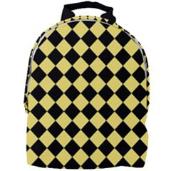 Block Fiesta - Blonde Yellow & Black Mini Full Print Backpack by FashionBoulevard