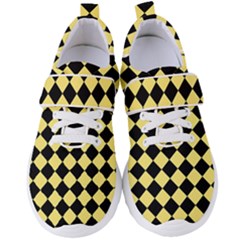 Block Fiesta - Blonde Yellow & Black Women s Velcro Strap Shoes by FashionBoulevard