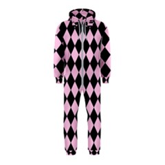 Block Fiesta - Blush Pink & Black Hooded Jumpsuit (kids) by FashionBoulevard