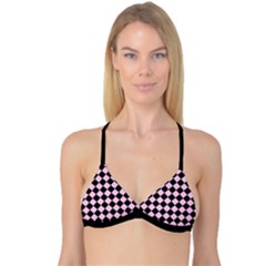 Block Fiesta - Blush Pink & Black Reversible Tri Bikini Top by FashionBoulevard