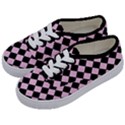 Block Fiesta - Blush Pink & Black Kids  Classic Low Top Sneakers View2