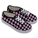 Block Fiesta - Blush Pink & Black Kids  Classic Low Top Sneakers View3