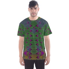 Happy Flower Fish Living In Peace On The Reef Men s Sports Mesh Tee