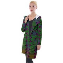 Happy Flower Fish Living In Peace On The Reef Hooded Pocket Cardigan by pepitasart