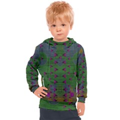 Happy Flower Fish Living In Peace On The Reef Kids  Hooded Pullover