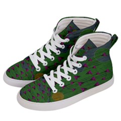 Happy Flower Fish Living In Peace On The Reef Women s Hi-top Skate Sneakers by pepitasart