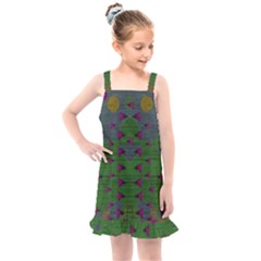 Happy Flower Fish Living In Peace On The Reef Kids  Overall Dress by pepitasart