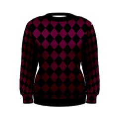 Block Fiesta - Boysenberry Purple & Black Women s Sweatshirt by FashionBoulevard