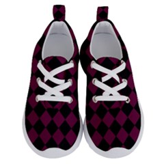 Block Fiesta - Boysenberry Purple & Black Running Shoes by FashionBoulevard