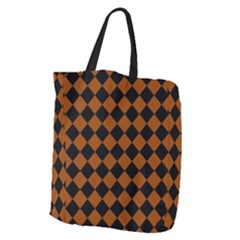 Block Fiesta - Burnt Orange & Black Giant Grocery Tote by FashionBoulevard