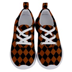 Block Fiesta - Burnt Orange & Black Running Shoes by FashionBoulevard