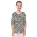 Urban Art Textured Print Pattern Kids  Quarter Sleeve Raglan Tee View1