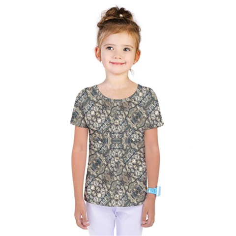 Urban Art Textured Print Pattern Kids  One Piece Tee by dflcprintsclothing