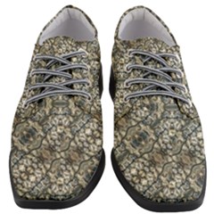 Urban Art Textured Print Pattern Women Heeled Oxford Shoes