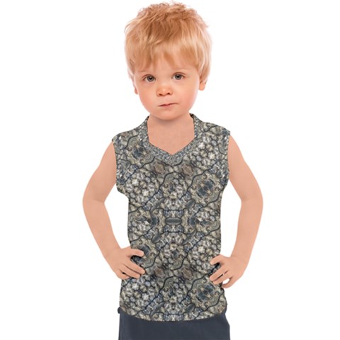 Urban Art Textured Print Pattern Kids  Sport Tank Top by dflcprintsclothing