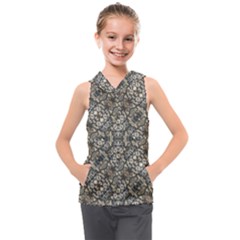 Urban Art Textured Print Pattern Kids  Sleeveless Hoodie