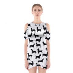 Dachshunds! Shoulder Cutout One Piece Dress