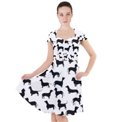 Dachshunds! Cap Sleeve Midi Dress by ZeeBee