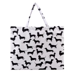 Dachshunds! Zipper Large Tote Bag by ZeeBee