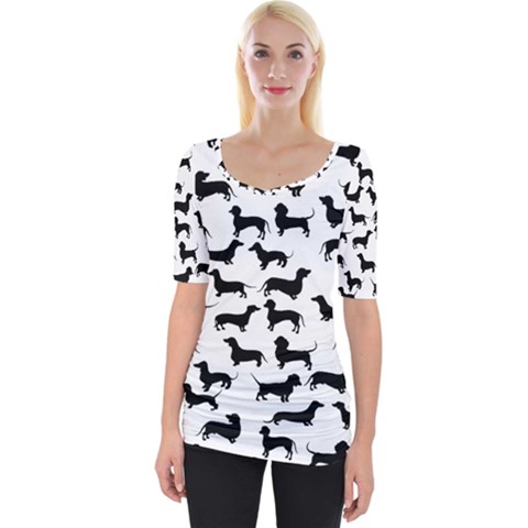 Dachshunds! Wide Neckline Tee by ZeeBee