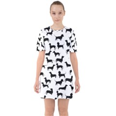 Dachshunds! Sixties Short Sleeve Mini Dress by ZeeBee