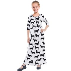 Dachshunds! Kids  Quarter Sleeve Maxi Dress by ZeeBee