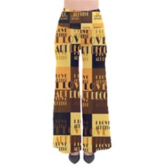 I Love Art Deco Typographic Motif Collage Print So Vintage Palazzo Pants by dflcprintsclothing