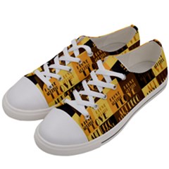 I Love Art Deco Typographic Motif Collage Print Women s Low Top Canvas Sneakers by dflcprintsclothing