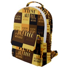 I Love Art Deco Typographic Motif Collage Print Flap Pocket Backpack (small) by dflcprintsclothing