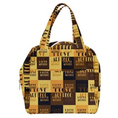 I Love Art Deco Typographic Motif Collage Print Boxy Hand Bag