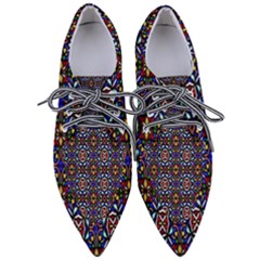 Abstract-s-2 Women s Pointed Oxford Shoes by ArtworkByPatrick