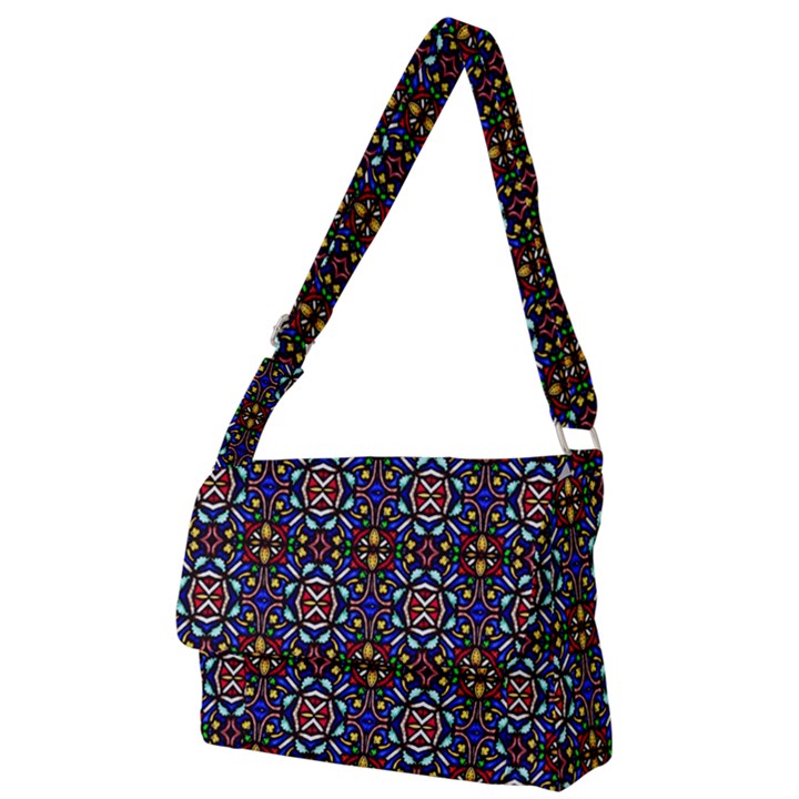 ABSTRACT-S-2 Full Print Messenger Bag (L)