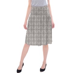 Timeless - Black & Abalone Grey Midi Beach Skirt by FashionBoulevard