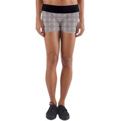 Timeless - Black & Abalone Grey Yoga Shorts by FashionBoulevard