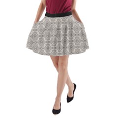 Timeless - Black & Abalone Grey A-line Pocket Skirt by FashionBoulevard