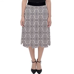 Timeless - Black & Abalone Grey Classic Midi Skirt by FashionBoulevard