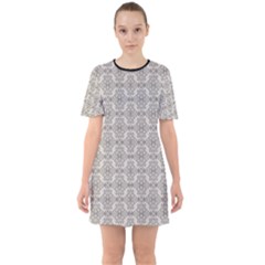 Timeless - Black & Abalone Grey Sixties Short Sleeve Mini Dress by FashionBoulevard