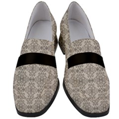 Timeless - Black & Abalone Grey Women s Chunky Heel Loafers by FashionBoulevard