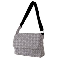 Timeless - Black & Abalone Grey Full Print Messenger Bag (l)