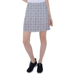 Timeless - Black & Abalone Grey Tennis Skirt by FashionBoulevard