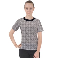 Timeless - Black & Abalone Grey Women s Sport Raglan Tee