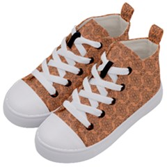 Timeless   Black & Cantaloupe Orange Kids  Mid-top Canvas Sneakers by FashionBoulevard