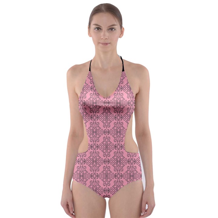 Timeless - Black & Flamingo Pink Cut-Out One Piece Swimsuit