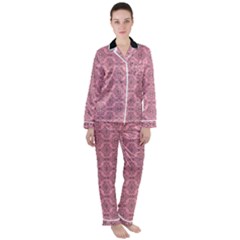 Timeless - Black & Flamingo Pink Satin Long Sleeve Pyjamas Set by FashionBoulevard