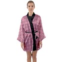 Timeless - Black & Flamingo Pink Long Sleeve Satin Kimono View1